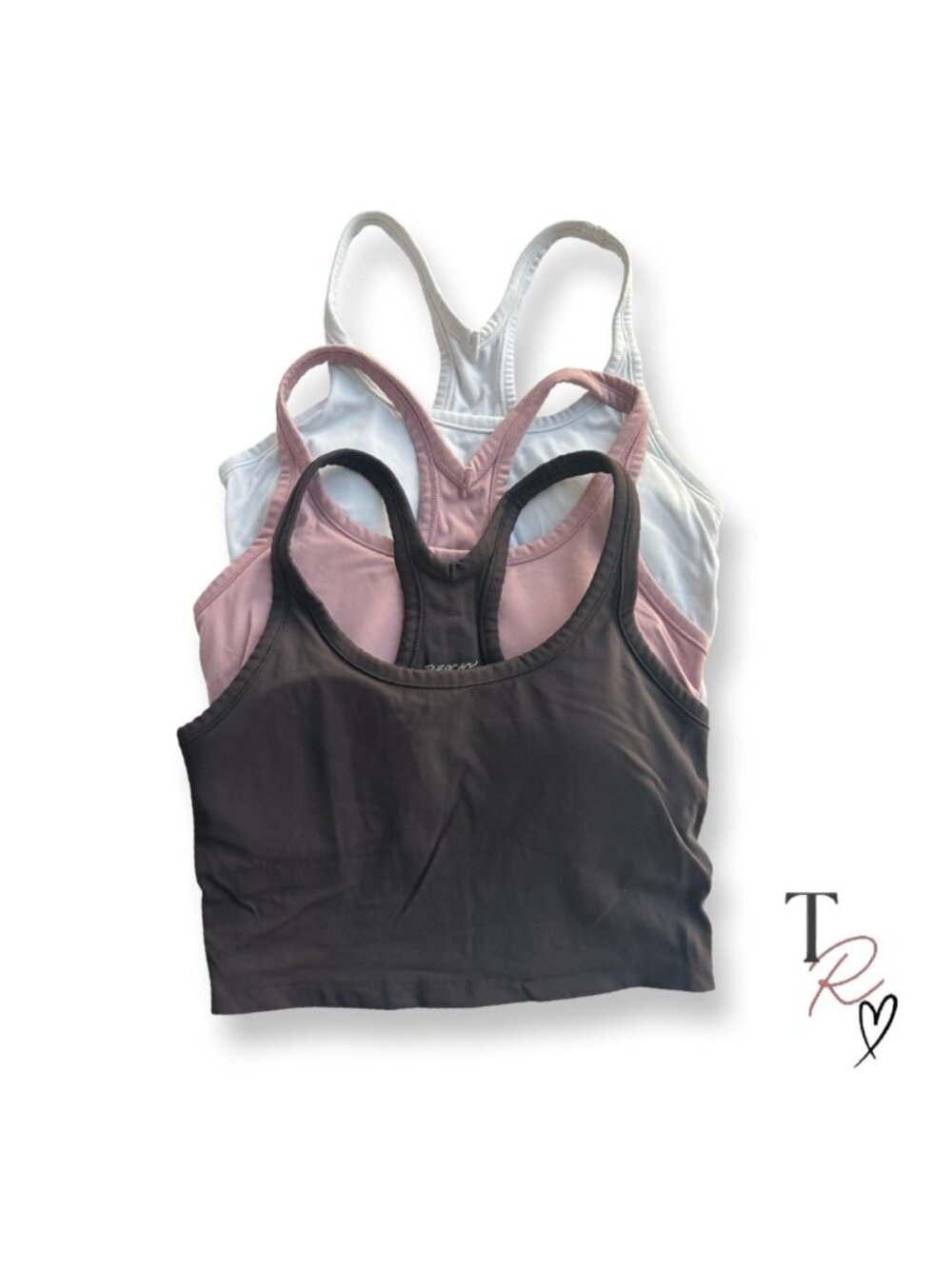 Peachy Athletic Ember Bra Top Multi-Color Sports Bra Bundle of 3 Size Small